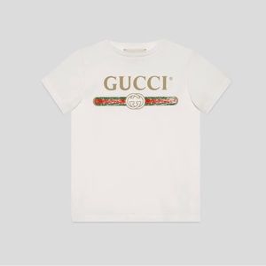 GUCCI - Children's cotton T-shirt with Gucci logo